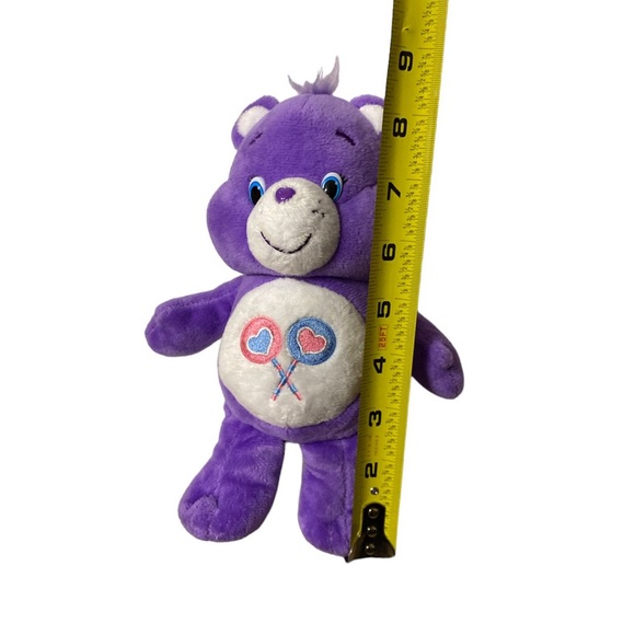 Care Bear Plush Share Bear Purple Stuffed Animal Plush Plastic Eyes 8 inch - Picture 2 of 11